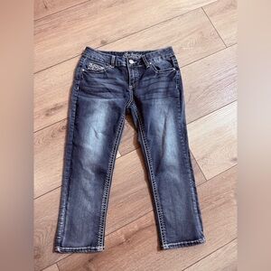 Love Indigo Women's Dark Wash Skinny Jeans